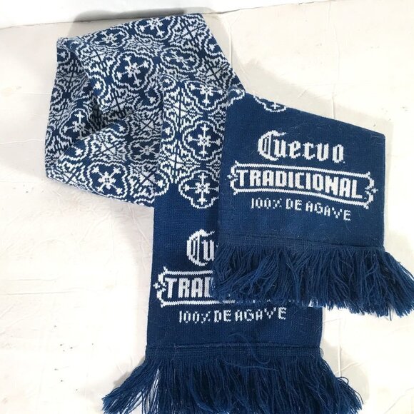 Vintage Mexican Blue Scarf  Scarves Jose Cuervo Tequila Mexico Agave - Picture 2 of 3